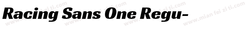 Racing Sans One Regu字体转换